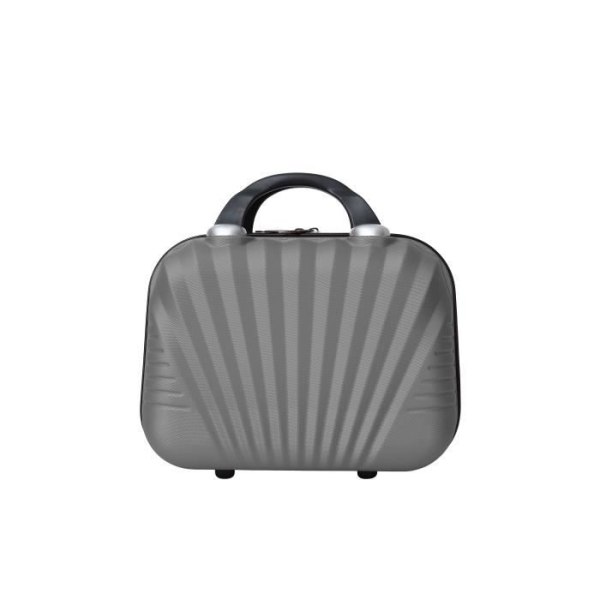 Set med medium resväska 65cm 4 hjul + Vanity necessär med stödfot i Rigid ABS - Elegance - Trolley ADC (Antracit)