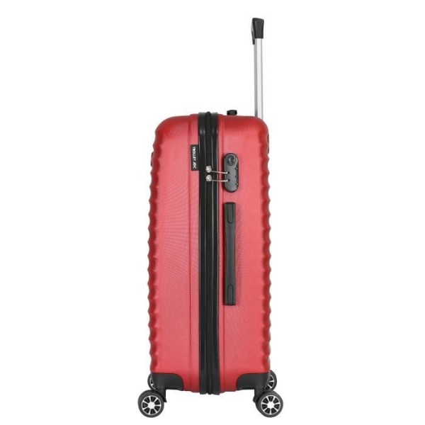 Set med medium resväska 65cm 4 hjul + Vanity necessär med stödfot i Rigid ABS -Classiq - Trolley ADC (Bordeaux)