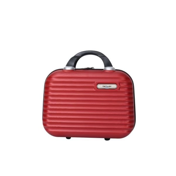 Set med medium resväska 65cm 4 hjul + Vanity necessär med stödfot i Rigid ABS -Classiq - Trolley ADC (Bordeaux)