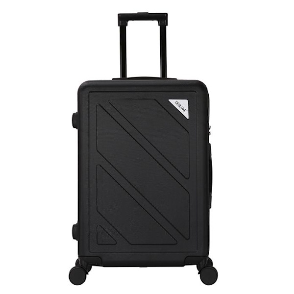 DEELUXE - Hard suitcase with 4 double wheels 34x55x23cm DOWNTOWN BLACK