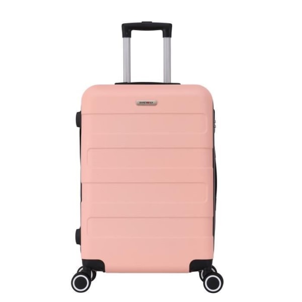 Stor storlek resväska 4 hjul 75cm 4 hjul "Tropic" - Pink Salmon ABS - SuperFly
