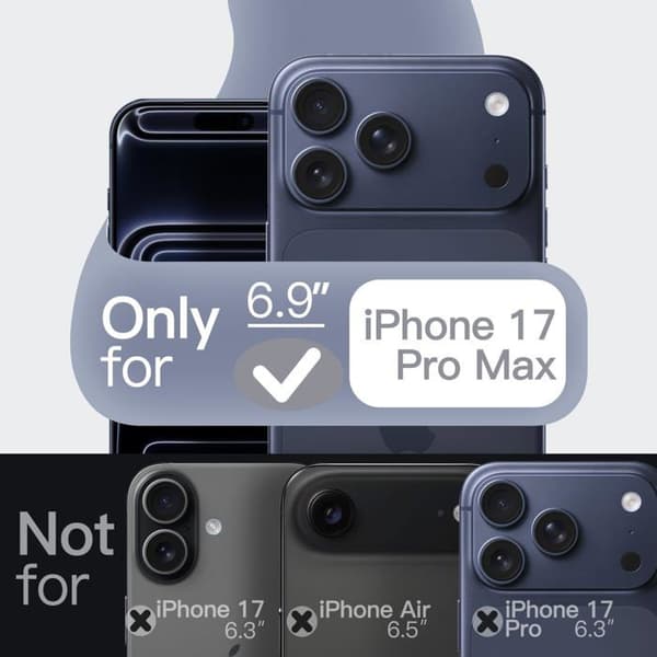 Silicone cover til iPhone 17 Pro Max 6,9 tommer, der tilbyder fuld beskyttelse og ridsemodstand.