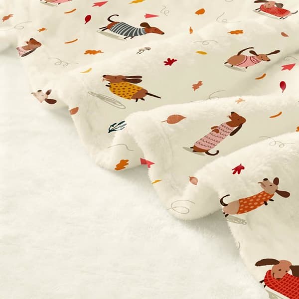 Dække - GRANDSALEY - Dachs - 130 x 150 cm - Trykt dachs - Ultra-blød