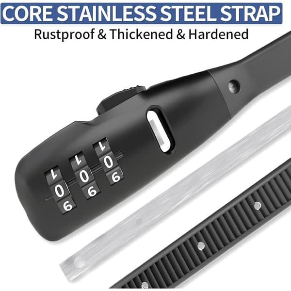 Zip-Tie Stil Lås – 3-Siffrig Justerbar Kabel Lås – Lättviktig & Säker Val (1-Pack)