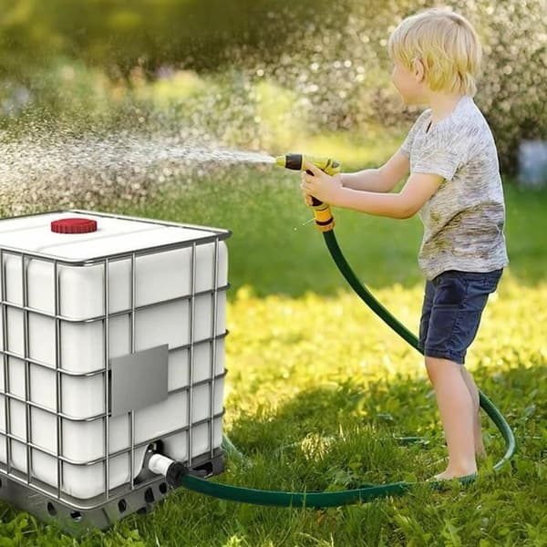 IBC-sovitin - GRANDSALEY - S60x6 kohti 2" - Kierre 60 mm → 50 mm - PP - PVC-tiiviste + 2 kiristintä
