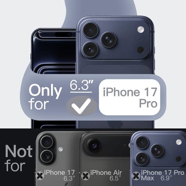 Silicone cover til iPhone 17 Pro, mørkeblå, blød og silkeagtig berøring, stød- og ridsefast.