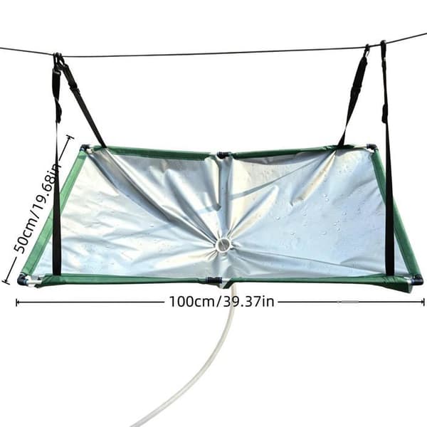 Udvendig regnvandsopsamling - GRANDSALEY - Bærbar - PVC slange 1 m - Hurtig montering - Til balkon & have