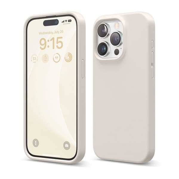 Silicone cover til iPhone 15 Pro, fuld beskyttelse, stødabsorberende, ultra-tyndt design.