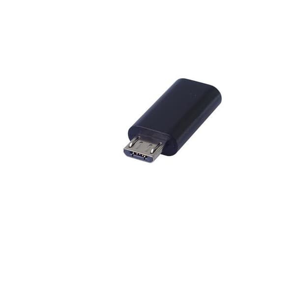 USB-C til Micro-USB adapter, Micro-B stik, sort