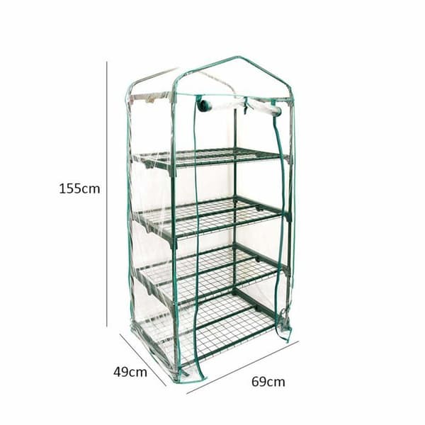 Växthusduk - GRANDSALEY - Universell modell - Förstärkt PVC - Transparent - Fällbar Transparent