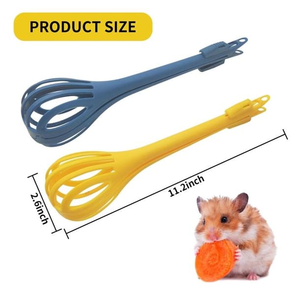 Hamsterklemme - GRANDSALEY - Sæt af 2 - Bidestærk - Gul & blå - Ø5 cm