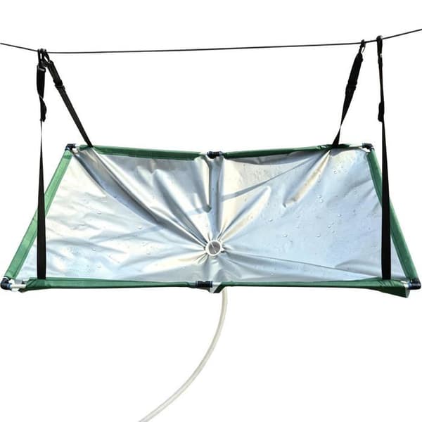 Udvendig regnvandsopsamling - GRANDSALEY - Bærbar - PVC slange 1 m - Hurtig montering - Til balkon & have