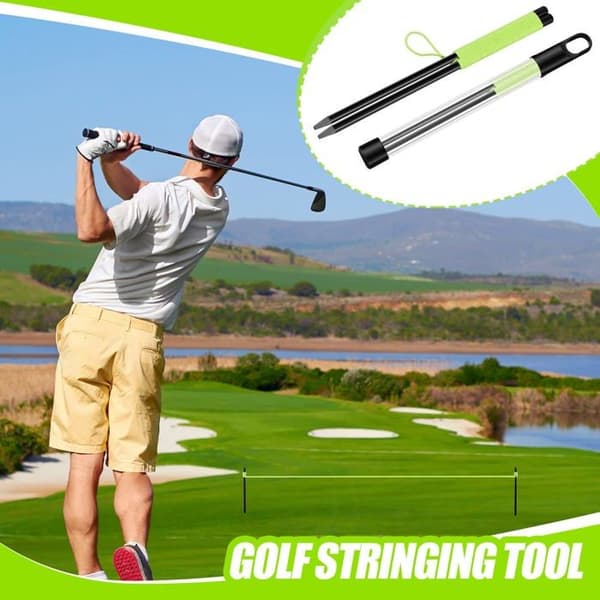 Golfputterin kohdistusopas (neuloilla) - Musta