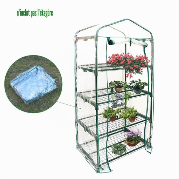 Växthusduk - GRANDSALEY - Universell modell - Förstärkt PVC - Transparent - Fällbar Transparent