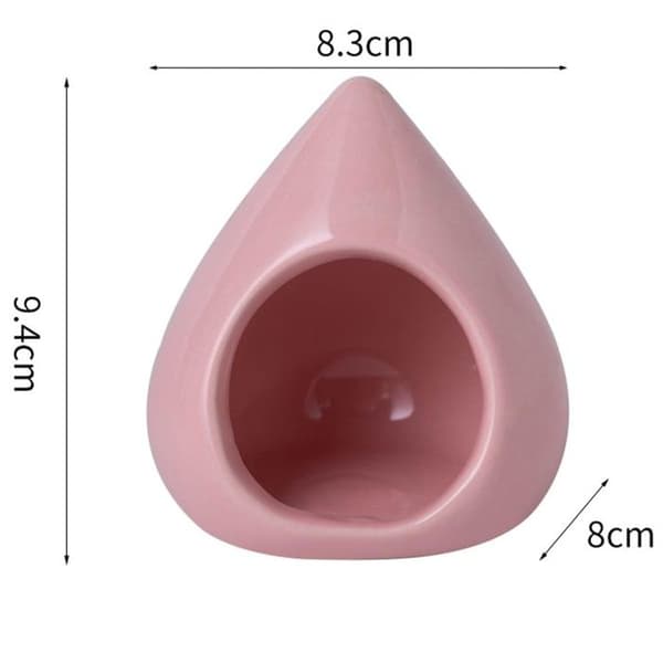 Hamsterhus - GRANDSALEY - Tårformad - Keramik - Naturlig ventilation - Rosa