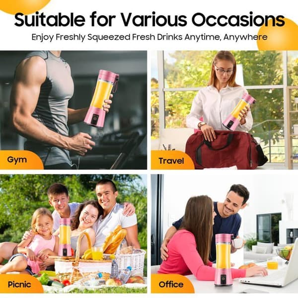 Mini-blender - GRANDSALEY - 380 ml - 6 rustfrie stålblade - 65 W - Uden BPA