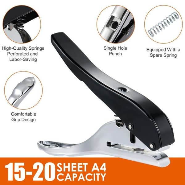 Perforator - GRANDSALEY - 10 mm (3/8 tomme) - hul 9,5 mm - fast position 25 mm - zink krom
