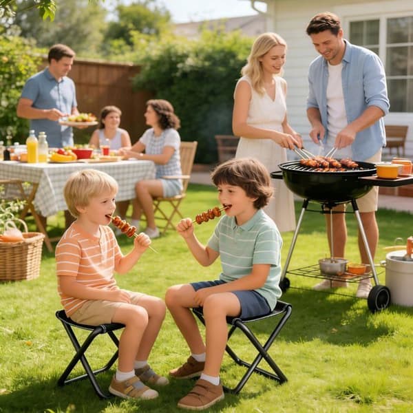 Bærbar sammenklappelig taburet, let camping taburet, med opbevaringspose, mini sammenklappelig taburet