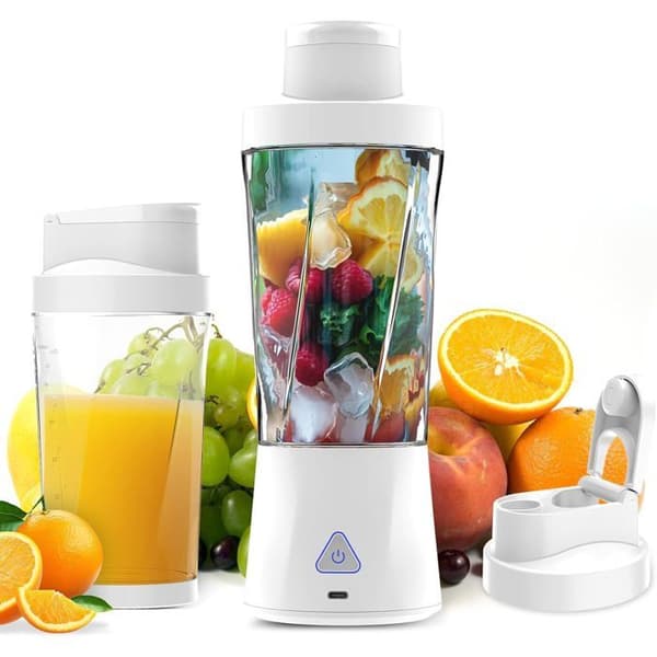 Bærbar blender - GRANDSALEY - HD-10 - 360 W - 6 rustfrie stålblade - USB-C opladning 3-4 timer