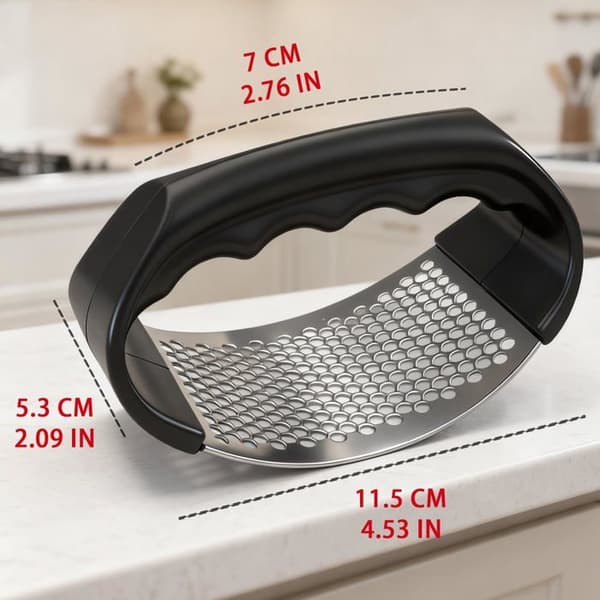 Vipppress - GRANDSALEY - Ergonomisk böjd - Rostfri - Halkfri handtag - Diskmaskin