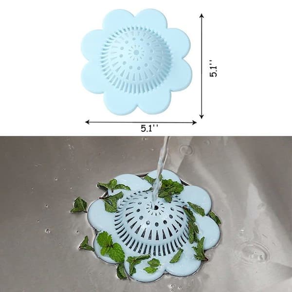 Plastikafløbsgitter med sugekop (blå)