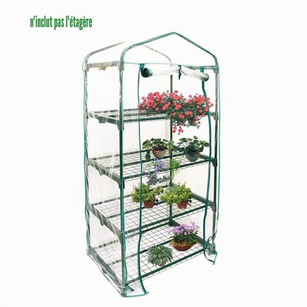 Växthusduk - GRANDSALEY - Universell modell - Förstärkt PVC - Transparent - Fällbar Transparent
