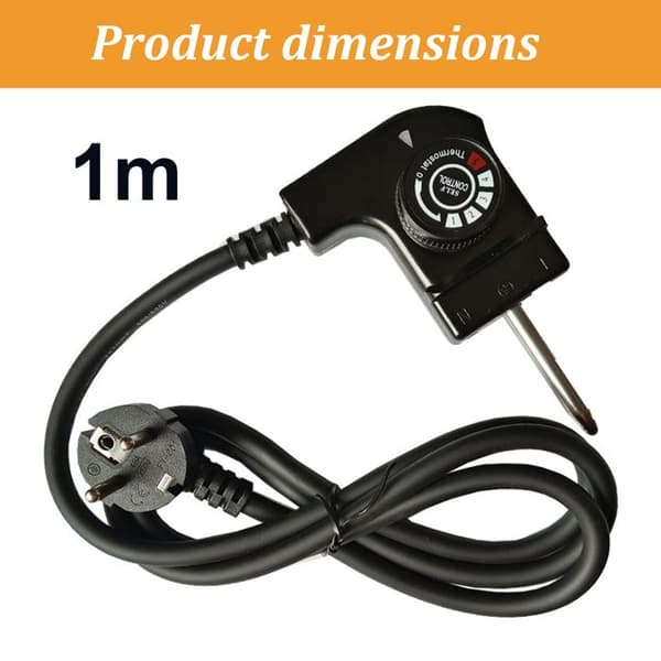 Termostatkabel til plancha - ANDERLEDES - Princess - 2000W - 5 niveauer 0-280°C - Kabel 1 m