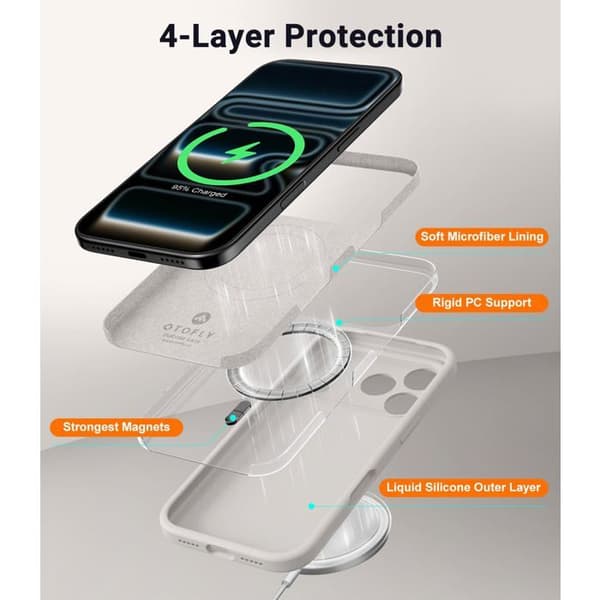 Siliconfodral för iPhone 18 Pro Max / 17 Pro Max, Grå sten, kameraskydd, mjuk och repbeständig.