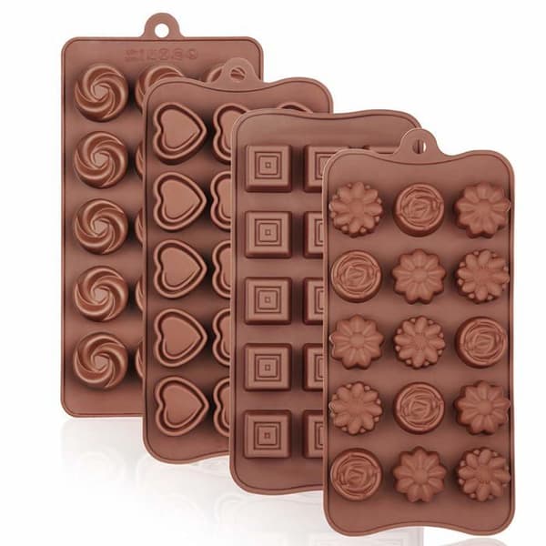 Silikoneforme - GRANDSALEY - Sæt af 4 - 100% platin silikone - Non-stick - Modstandsdygtig -40°C/+230°C