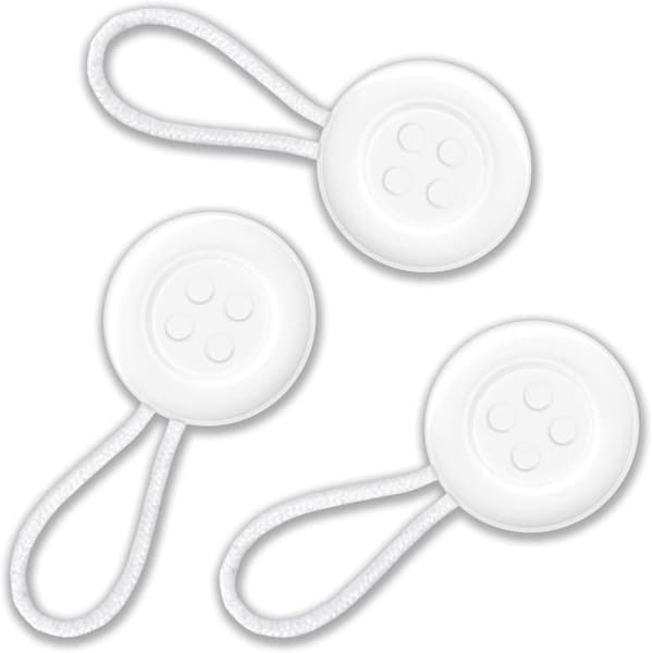 Krageförlängning för skjorta, elastisk knappförlängare, set om 3, vit, sömlös Unikt attribut