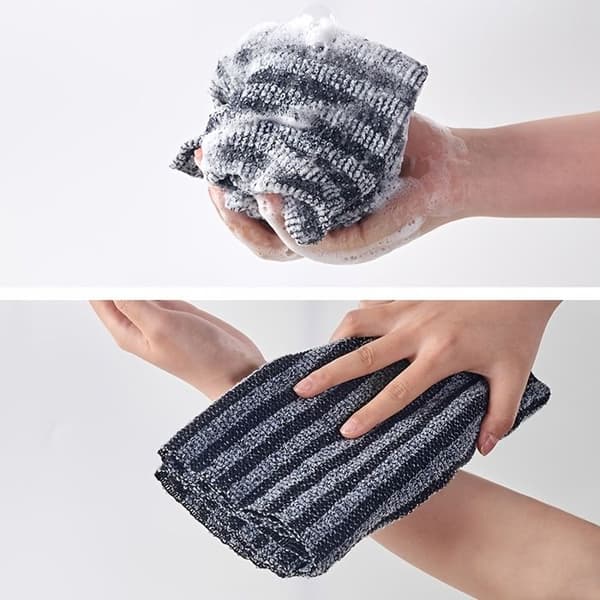 1 ekstra tyk mikrofiber eksfolierende badehåndklæde — Holdbart, absorberende og dybderensende