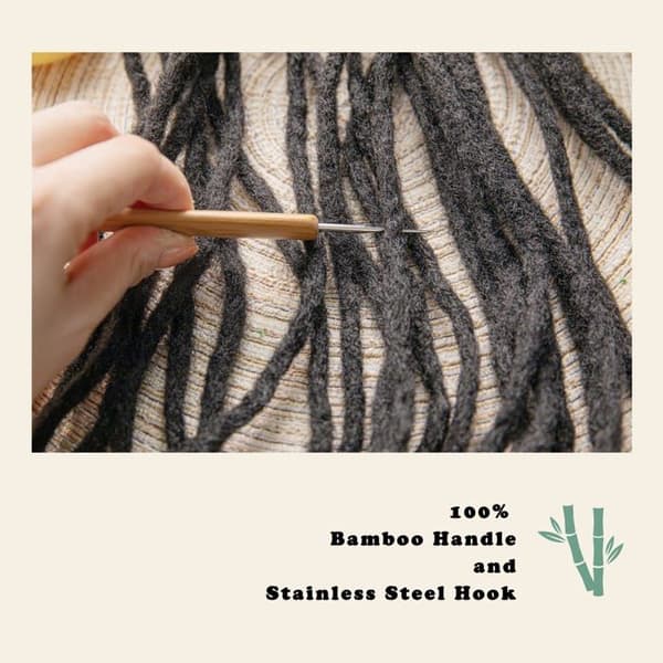 Hæklenål til dreadlocks (0,75 mm) — Et værktøj designet til at skabe, flette og vedligeholde dreadlocks.