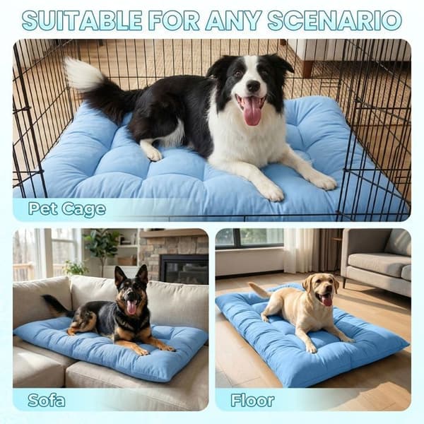 Extra stor kylsoffa för hund — Det är inte en gelmatta; utrustad med ett andningsbart tyg.