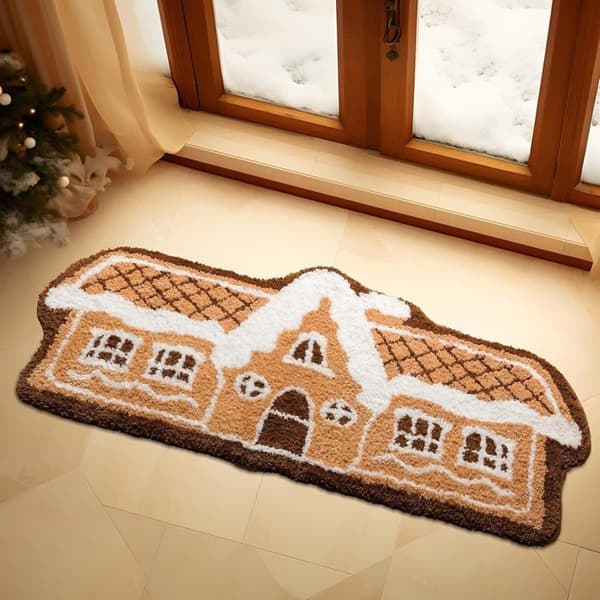 Dørmåtte - GRANDSALEY - Jul - beige - skridsikker - 40 x 60 cm beige