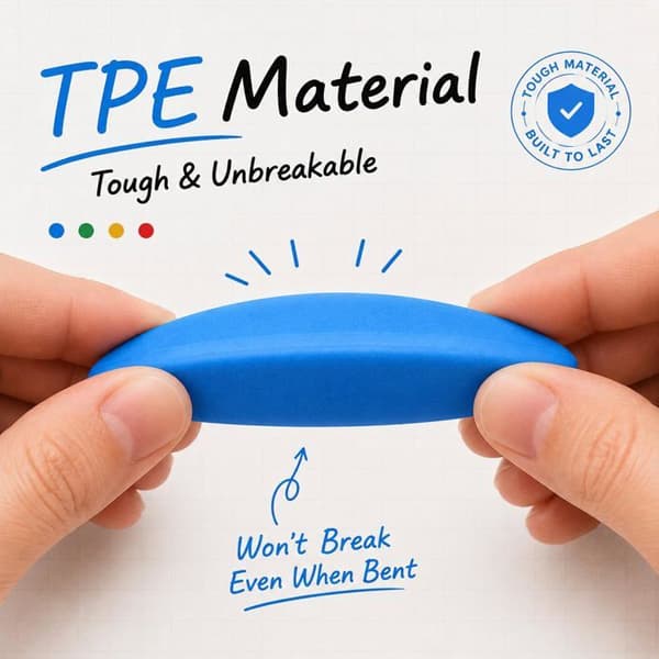 Triangulär suddgummi, utan rester, ergonomisk design för ett bra grepp, paket med 8.