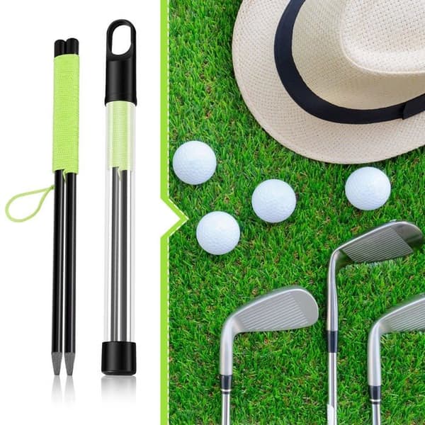 Golfputterin kohdistusopas (neuloilla) - Musta