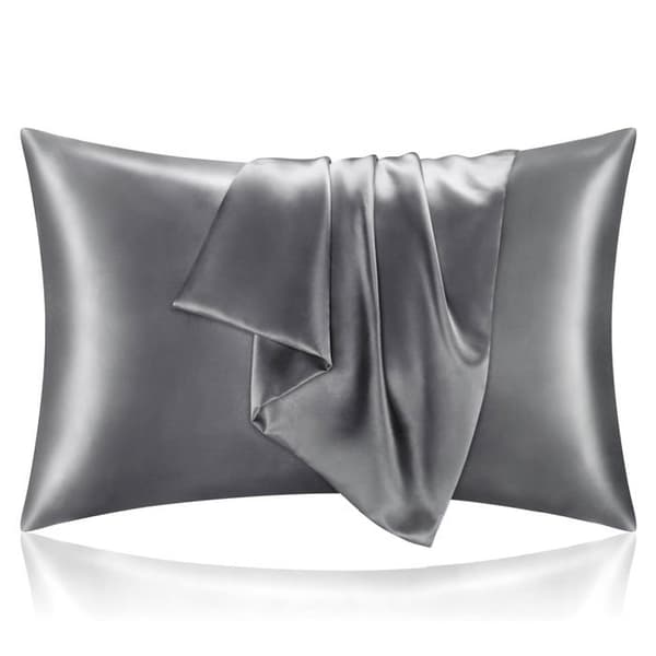 Satinörngott - GRANDSALEY - 20 x 30 tum - 2-pack - Mörkgrå - 100% polyester satin Mörkgrå