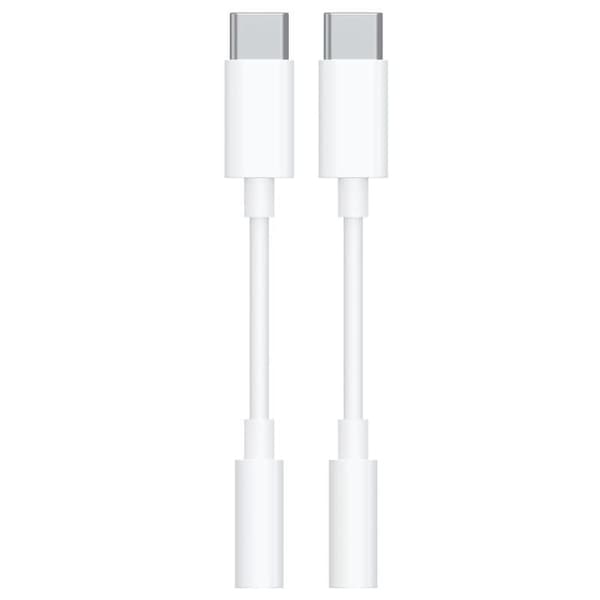 USB-C til 3,5 mm jack audioadapter – Sæt med 2 Hi-Fi, konverter til hovedtelefoner