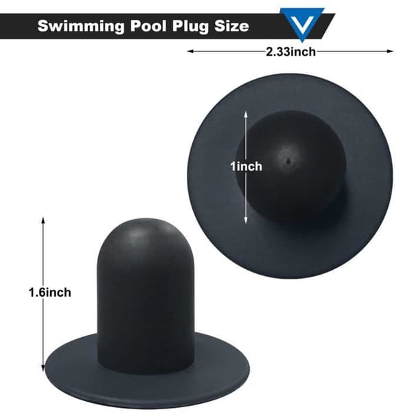 Väggproppar för pool - GRANDSALEY - Universell 1,25 tum (≈32 mm) - Vattentäta - Kalla-resistenta - Kompakta