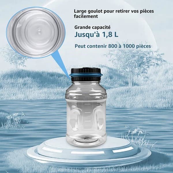 Elektronisk spargris - GRANDSALEY - 1,8 L - LCD-skärm - Transparent ABS - Knappar +/- Transparent