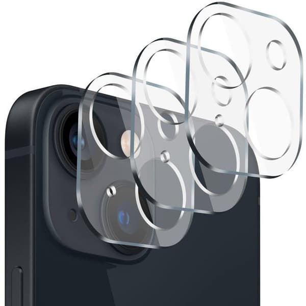 Beskyttelse til kameraobjektiv (sæt af 3) kompatibel med iPhone 13 (6,1 tommer), klar HD