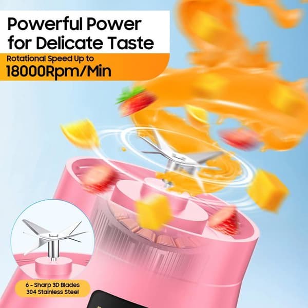 Mini-blender - GRANDSALEY - 380 ml - 6 rustfrie stålblade - 65 W - Uden BPA