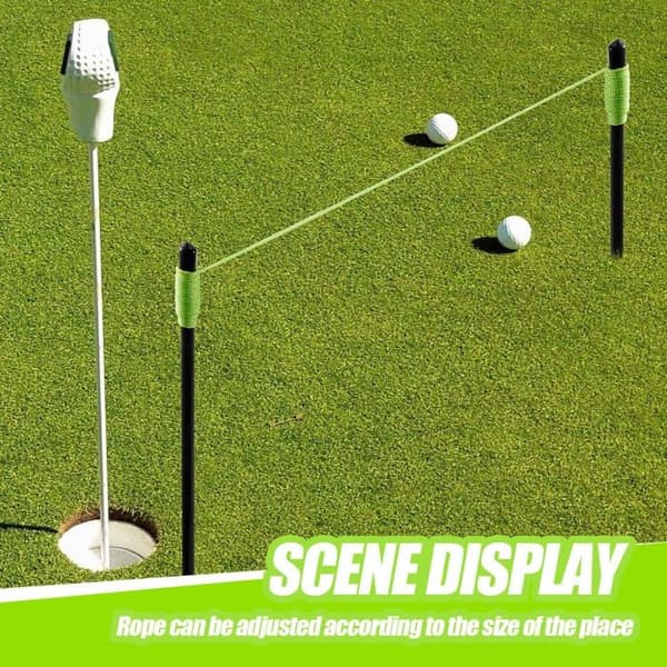 Golfputterin kohdistusopas (neuloilla) - Musta