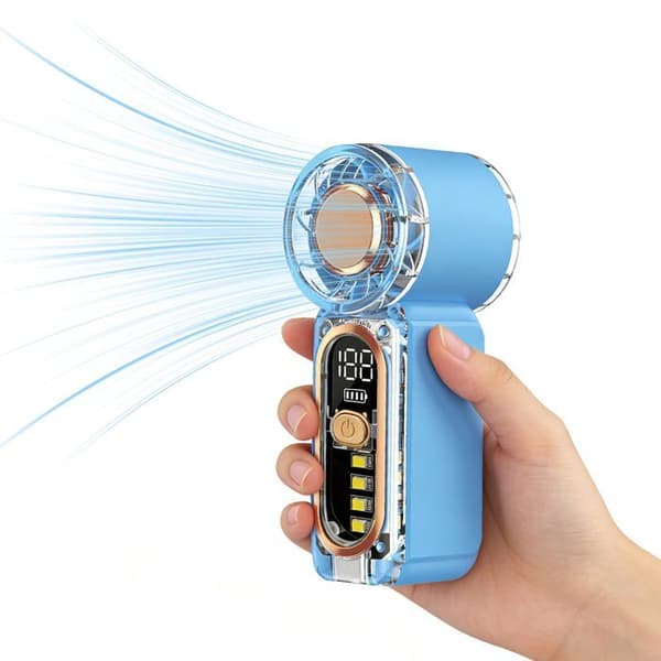 Mini-bærbar ventilator - GRANDSALEY - Mini - 22.000 omdr/min - 100 niveauer - LED-lampe 2 tilstande