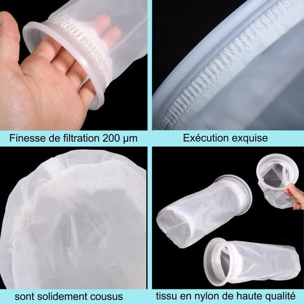 Filtreringssæt til IBC tank - GRANDSALEY - 2 dele - 200 mesh - Vaskbar & genanvendelig - Premium nylon