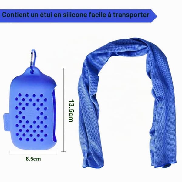 Sporthandduk - GRANDSALEY - 3-pack - Mikrofiber 100×30 cm - Kylande effekt - Snabbtorkande Mörkblå