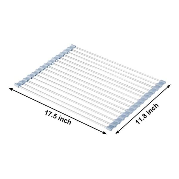 Vaskestativ - GRANDSALEY - Sammenrullelig - Rustfrit stål 304 - 17,5 x 11,8 tommer - Foldbar 15 kg
