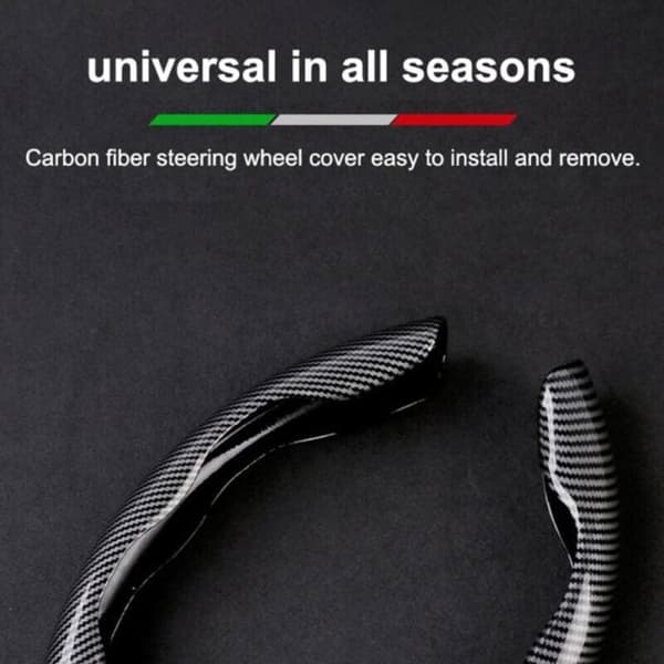 Carbonfiber ratbetræk, universelt tilbehør til bilinteriør - sorte striber