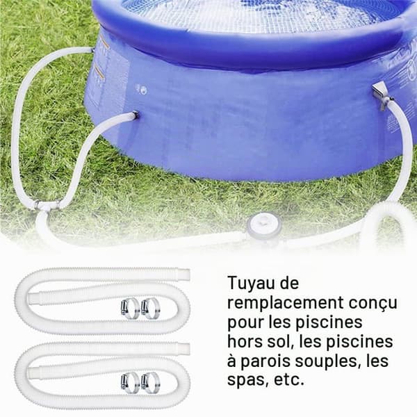 Två poolrör på 32 mm, 1,5 meter långa, reservrör för nedgrävda pooler.