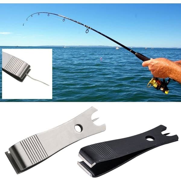 Sæt med 2 dele til at klippe fiskesnøre: saks i rustfrit stål og multifunktionelt værktøj